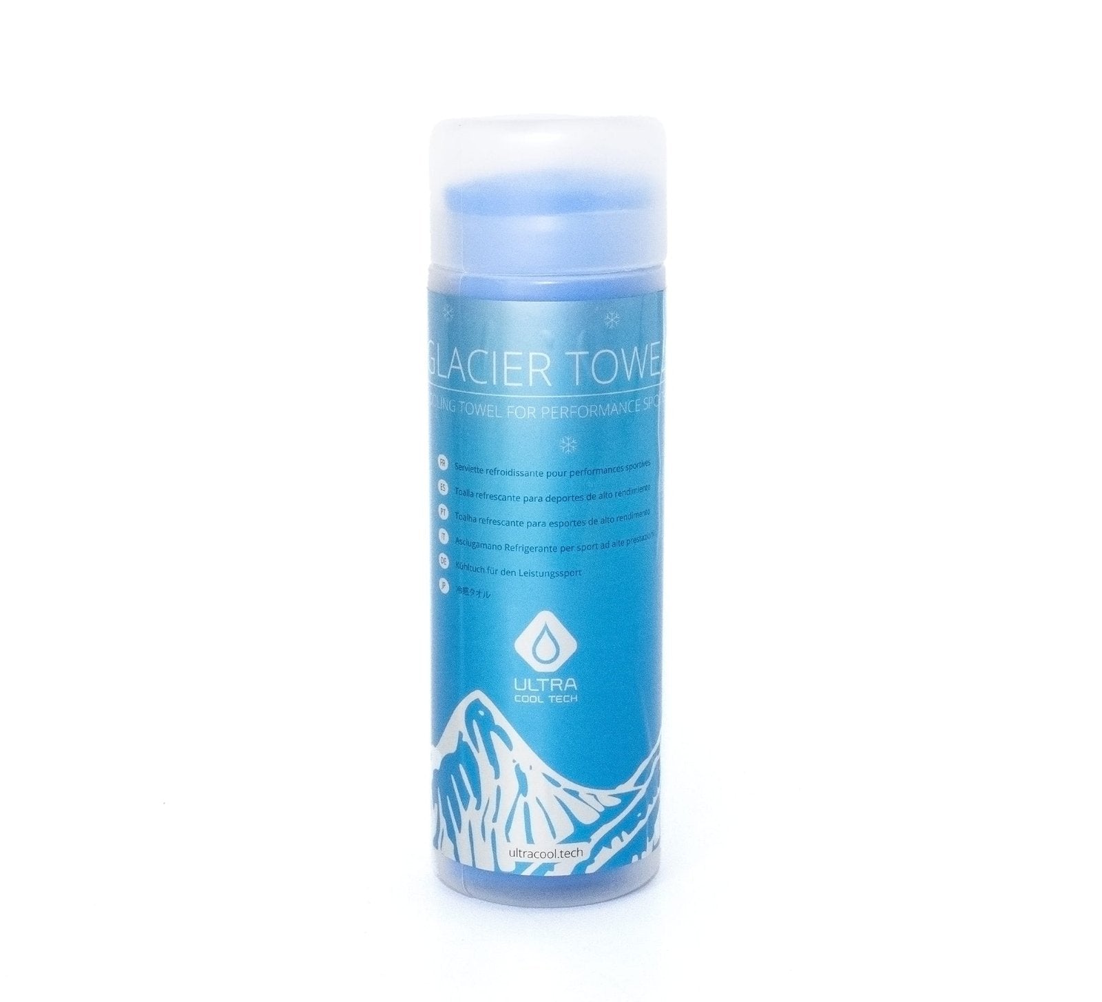 glacier towel blue package