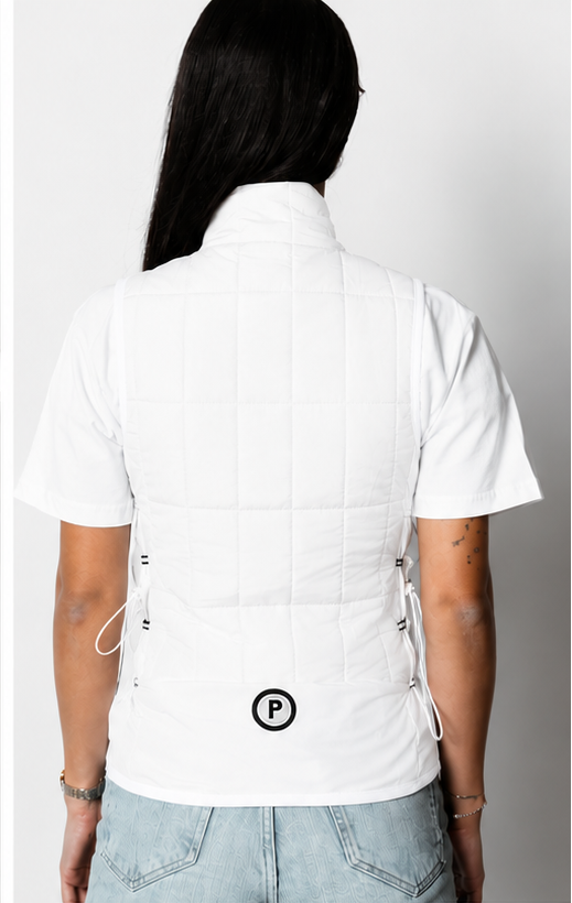White Glacier Vest from the back